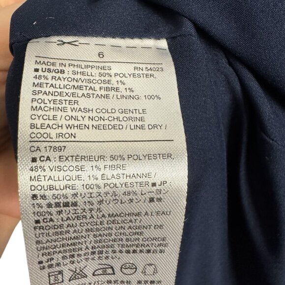 Banana Republic Tweed Sheath Dress Size 6 Sleeveless V-Neck Classic Workwear - Picture 7 of 7